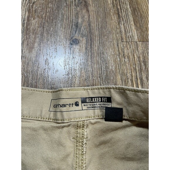 Carhartt Work Pants Men's 31x32 Rugged Flex Relaxed Fit Canvas BN2291 Brown - Picture 3 of 10